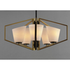 Maxim Oblique 5-Light 30.25" Wide Gold / Black Chandelier 26355SWGLDBK